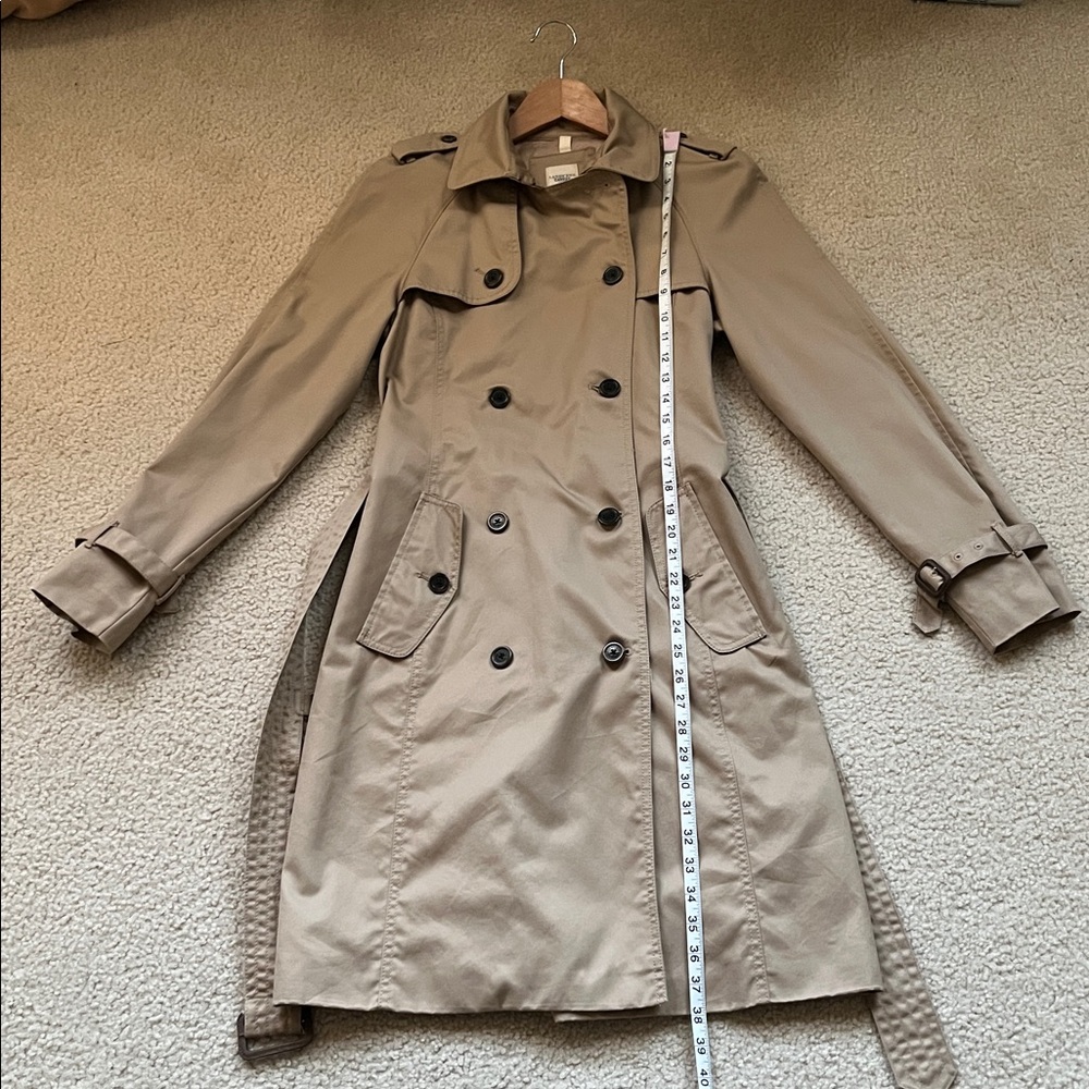 LANDS END Cotton Canvas Trench Coat